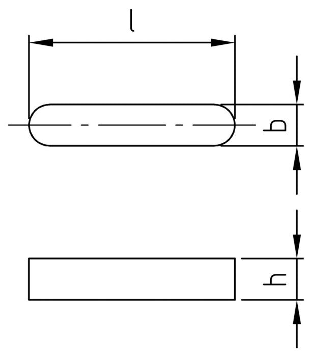 DIN 6885 - A típusú magas párhuzamos retesz - 6 x 6 x 56 mm - 200 db.