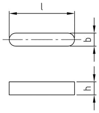 DIN 6885 - A típusú magas párhuzamos retesz - 3 x 3 x 8 mm - 200 db