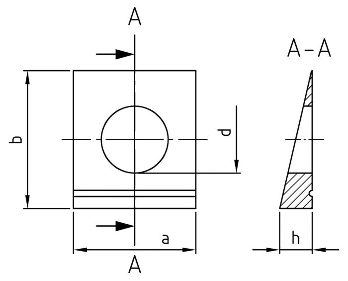 DIN 435 - Négyzetes alátét I-profilhoz - 11 mm - 50 db