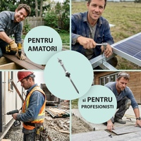 M10-es menetes rögzítőcsavar (kétoldali menettel) napelem rögzítéséhez