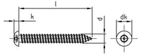 Domborúfejű imbusz biztonsági csavar + stift - C 6,3 x 13 HEX - PIN 4 mm - 100 db