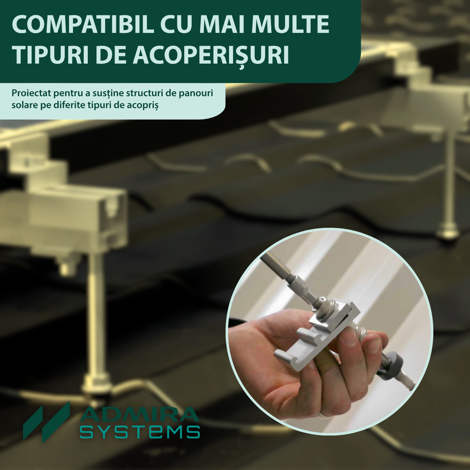 Șurub tip ancora V2 hanger bolt cu filet dublu M10, piulițe DIN6923 + EPDM, oțel inoxidabil A2, pentru prindere panou solar fotovoltaic