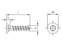 Süllyesztettfejű műanyagcsavar - 2,0 x 4 TX 6 - 500 db