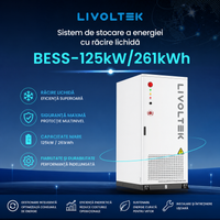 Sistem de stocare energie LIVOLTEK BES-P125X261E/U, 125 kW, 261,2 kWh, baterii LFP, On-Grid/Off-Grid