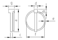 Bolt cu inel de siguranta - 6,0 mm - 10 buc. - Admira Distribution