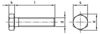 DIN 933 - Teljes menetes hatlapfejű csavar - M30 x 190 mm - 5 db.