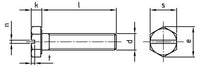 DIN 933 - Hatlapfejű csavar teljes menettel - M6 x 14 SZ mm - 500 db.