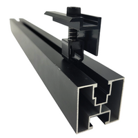 Eloxált alumínium gyors végbilincs kattanással H profilhoz 40x40mm, napelemek rögzítése 30-40mm