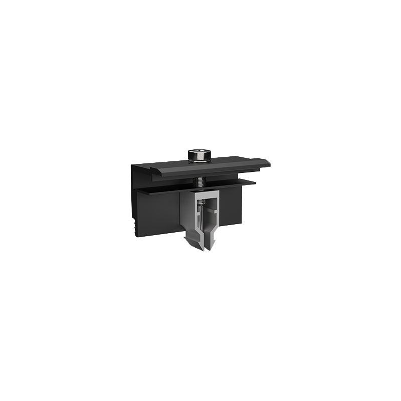 Eloxált alumínium gyors végbilincs kattanással H profilhoz 40x40mm, napelemek rögzítése 30-40mm