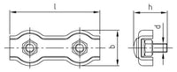 Clema dubla pentru strangere cablu metalic - 10 mm - 5 buc. - Admira Distribution
