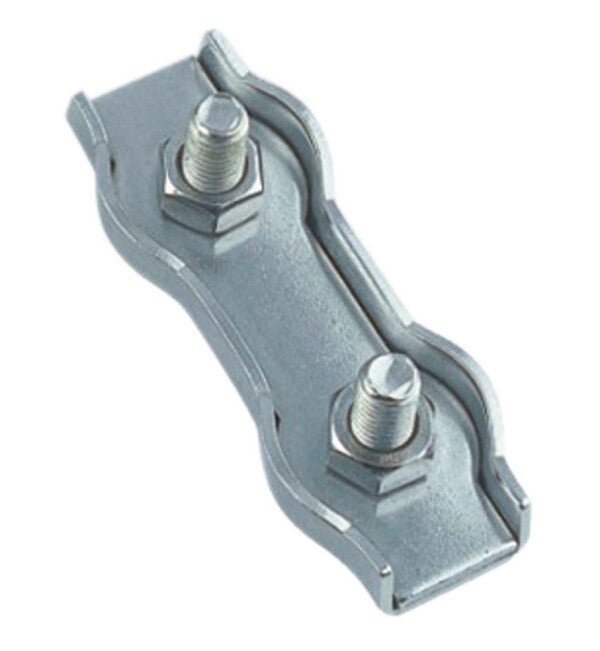 Clema dubla pentru strangere cablu metalic - 10 mm - 5 buc. - Admira Distribution