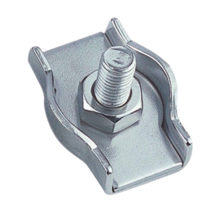 Clema dubla pentru strangere cablu metalic - 5 mm - 10 buc. - Admira Distribution
