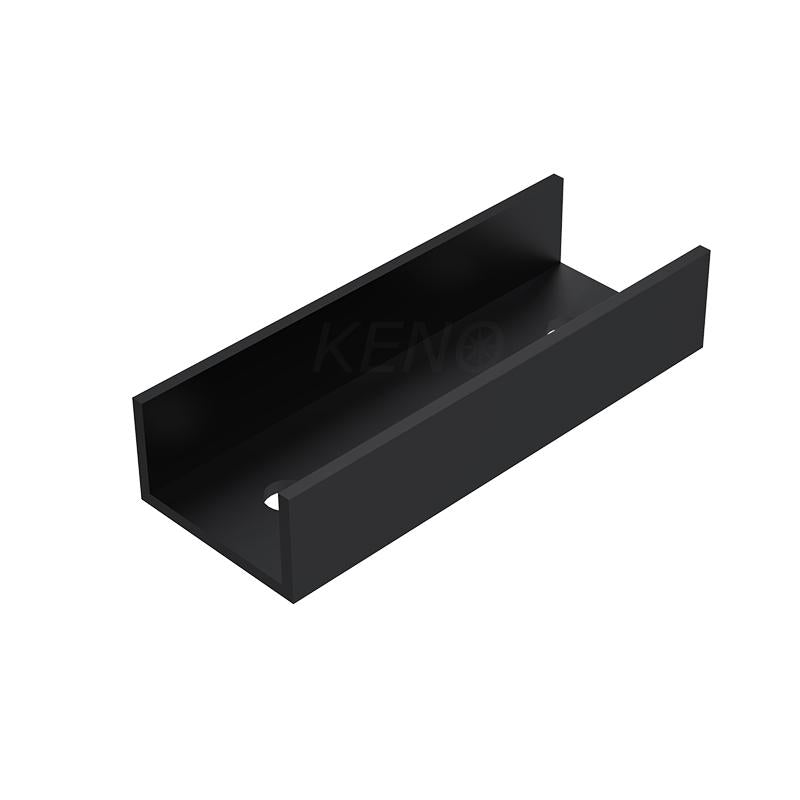 Conector din aluminiu anodizat 120x45x25mm pentru profile 40x40mm panouri solare fotovoltaice