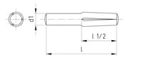 DIN 1474 - Bordázott szegecs, fordított henger alakú bordázással, 1/2 hosszúságban - 4 x 45 mm - 200 db.