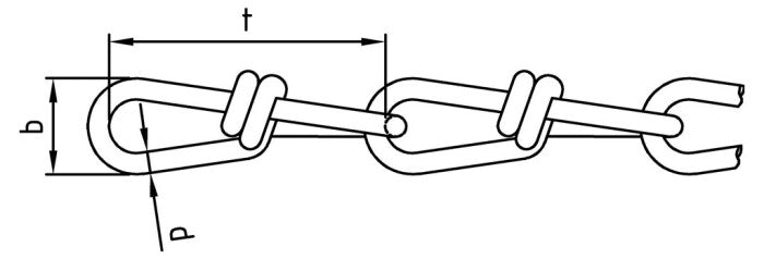 DIN 5686 - Csavart emelőlánc - 1,8 mm - 30 db
