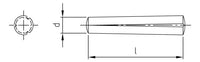 DIN 1471 - Stift cilindric cu nervura conica completa - 4 x 30 mm - 200 buc. - Admira Distribution