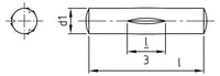 DIN 1475 - Stift cilindric cu nervura centrala - 4 x 25 mm - 200 buc. - Admira Distribution