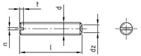 DIN 438 - Stift filetat cu crestatura varf concav - M 4 x 8 mm - 200 buc. - Admira Distribution