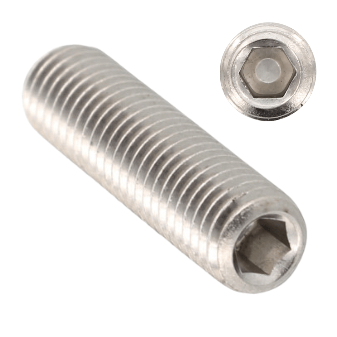 DIN 913 / ISO 4026 - Stift filetat cu locas hexagonal imbus varf plat - M 5 x 40 mm - 200 buc. - Admira Distribution