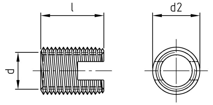 Külső menetes betétek - M3 - 250 db.
