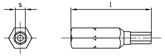 Imbus biztonsági bit hatszögletű csavarhoz - 1/4" x 25 A/F- PIN 3 mm