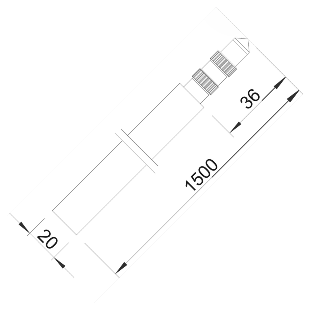 OBO földelő elektróda, szabványos, 219 20 ST FT, 1500mm 5000750