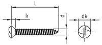 Surub siguranta cap inecat cu filetare unidirectionala - C 4,8 x 32 mm - 100 buc.