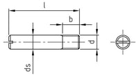 DIN 427 - Stift cap crestat cu filet scurt - M4 x 25 mm - 200 buc.