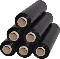 6x Fekete, kézi stretchfólia, 1,4 kg, 50 cm, 23 mikron