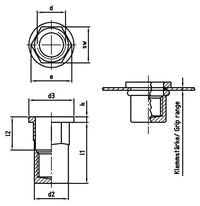Nit cap plat inchis - M 3 x 15,5 mm - 250 buc. - Admira Distribution