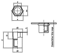 Nit cap semi - hexagonal inchis - M 6 x 22 mm - 250 buc. - Admira Distribution