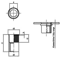 Nit zimtat cu filet interior si cap gol mic deschis - M 3 x 9 mm - 250 buc. - Admira Distribution