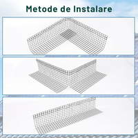 Plasa de protectie panouri fotovoltaice anti pasari, otel zincat 20cm L=30 m cu sistem de fixare inclus