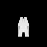 Alumínium H profil 40x40 mm 3600 mm, tartó fotovoltaikus napelemek szereléséhez