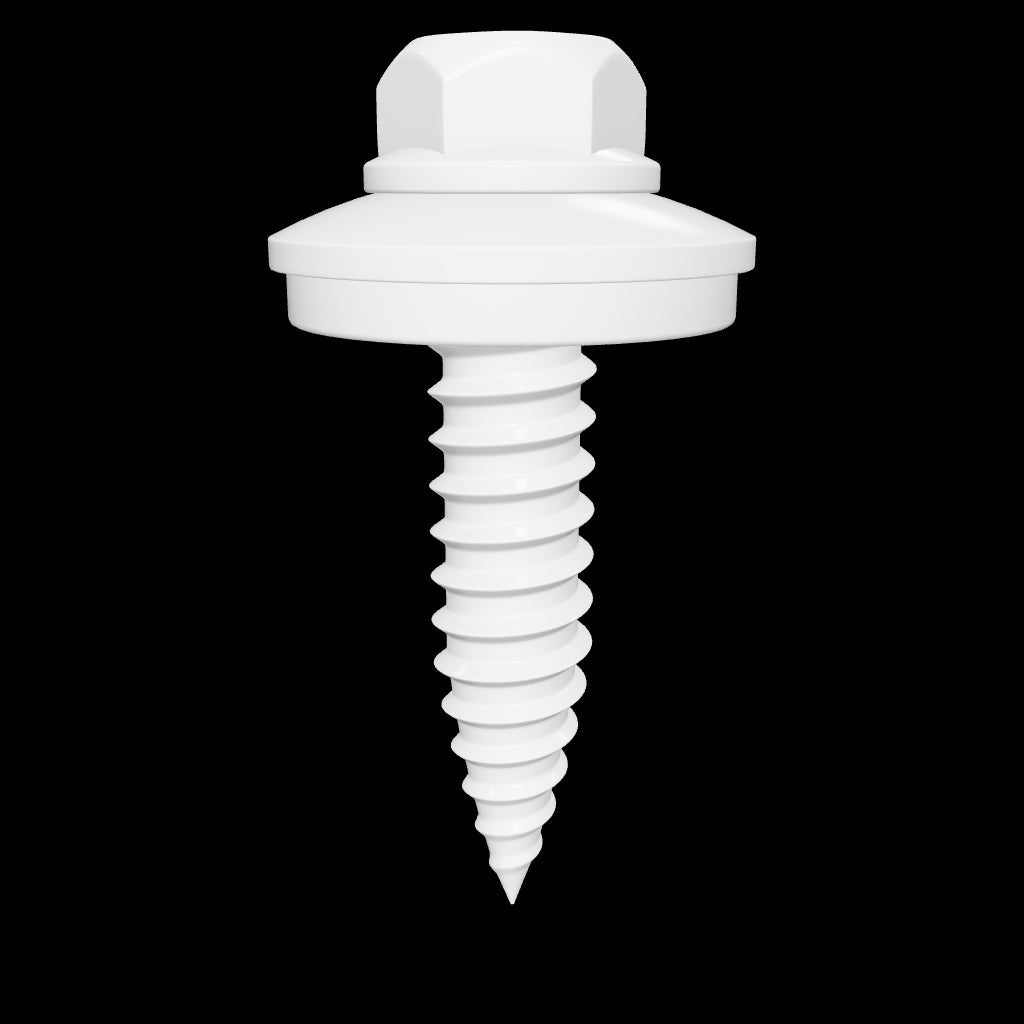 100x Șurub cu cap autofiletant și garnitură pt. tablă subțire, Inox A2, Bimetal, SW8, ETA
