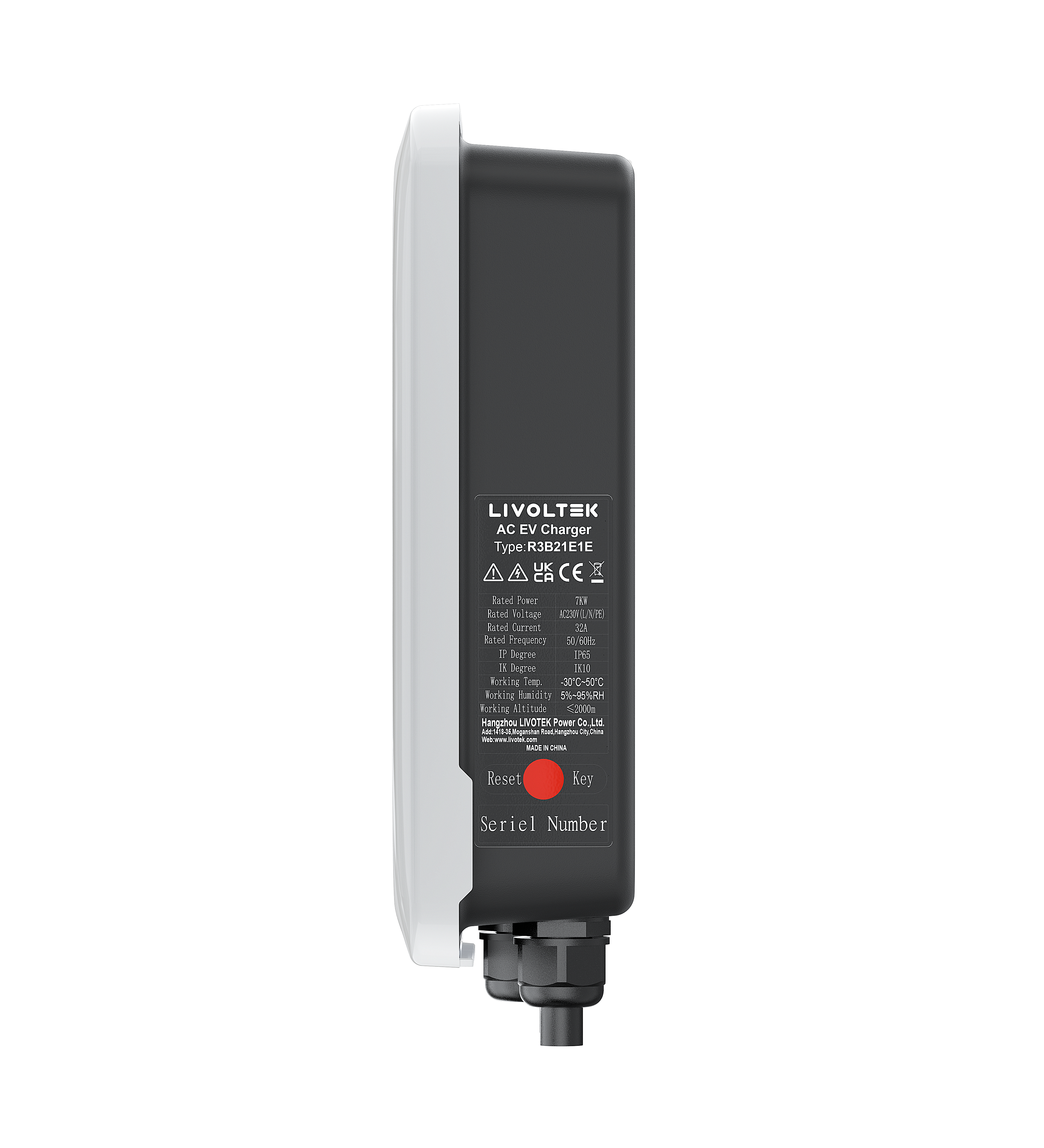 LIVOLTEK Stație Încărcare AC 11 kW – R110, 400Vac, WiFi/4G/Ethernet, RFID, Tip 2, Cablu 5m