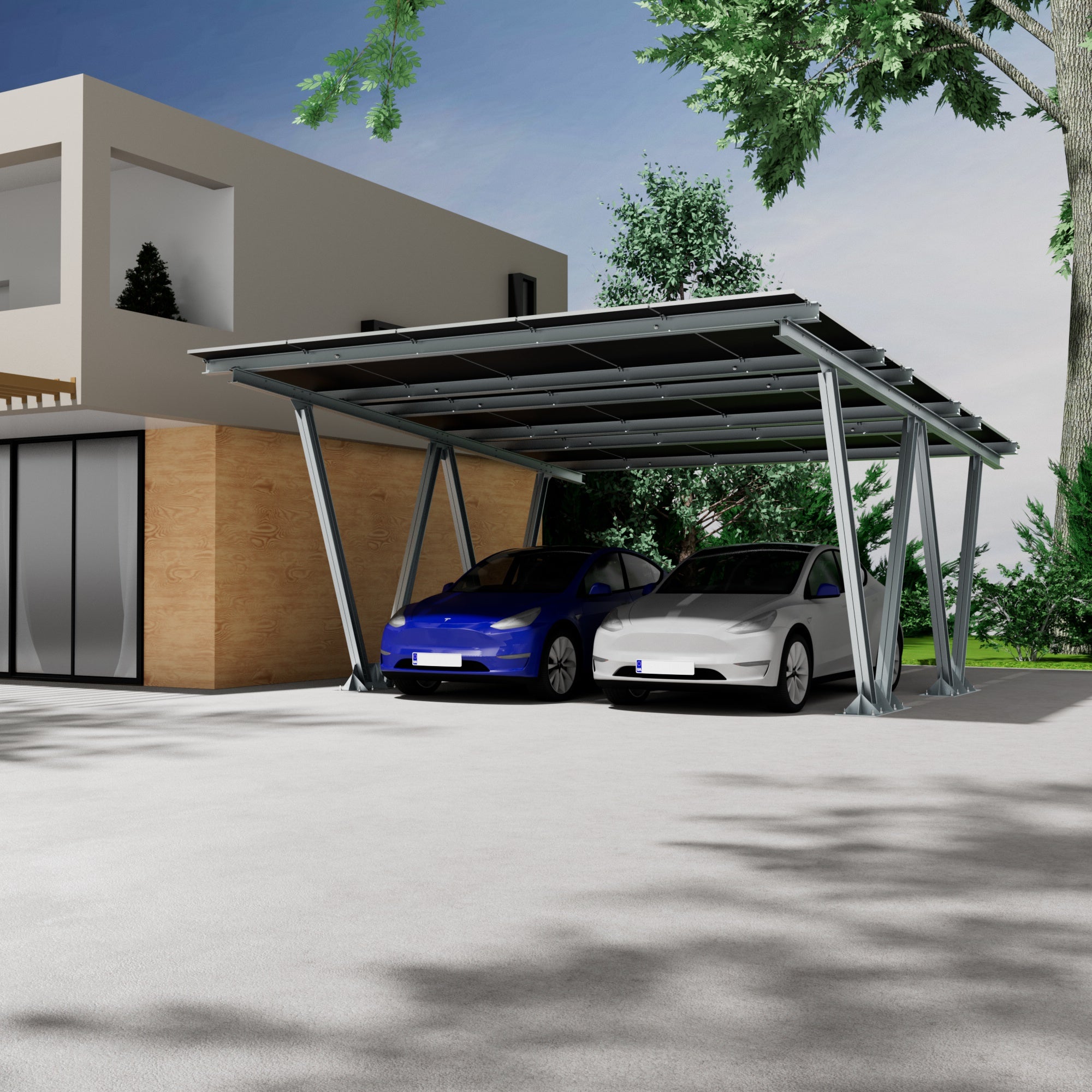 Carport Fotovoltaic 2 locuri ca. 7.5 kWp