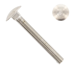 Fejjel lefelé fordított csavar, gombafejű, lapos M12 x 40 mm DIN 603, teljes menet, rozsdamentes acél A2 (304)