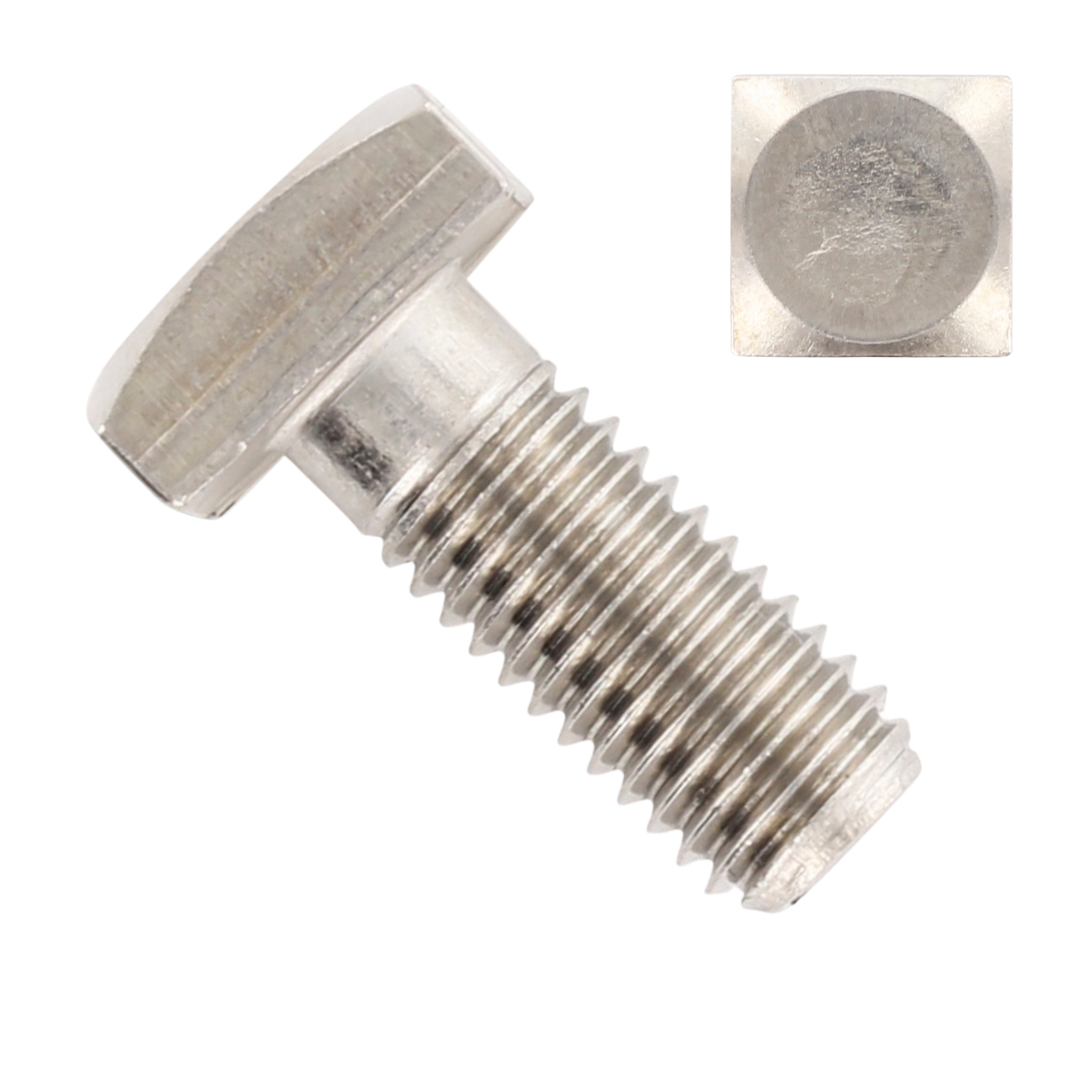 Négyszögfejű csavar M10x25mm, SW17, A2 (304)-70 rozsdamentes acél, FP