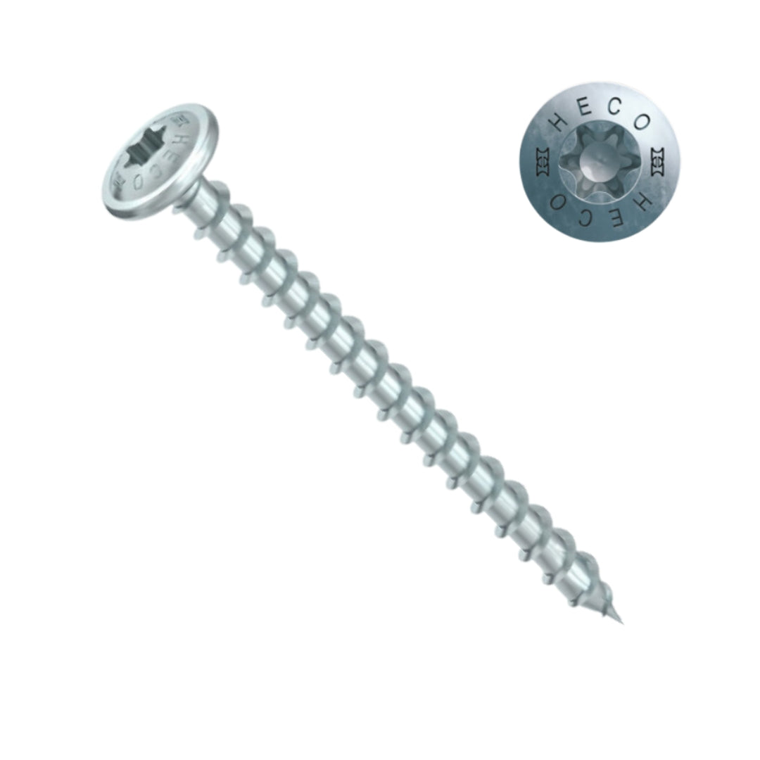 Șurub pentru lemn cu cap plat Torx Heco TOPIX-PLUS otel zincat