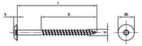 Surub lemn dulgherie cap stea colorat - 4,8 x 25 mm - RAL 7016 - 100 buc. - Admira Distribution