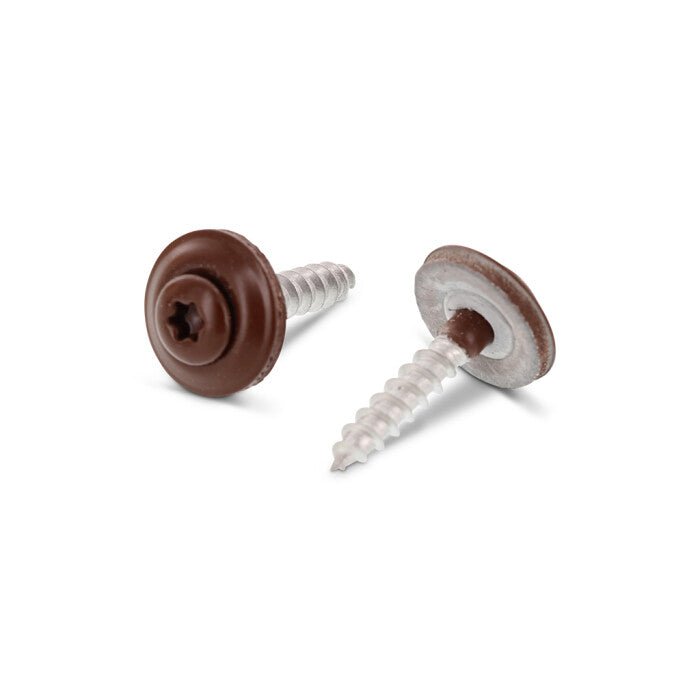 Surub lemn dulgherie colorat cap inecat cu saiba EPDM - 4,5 x 35 mm - RAL 8011 - 200 buc. - Admira Distribution